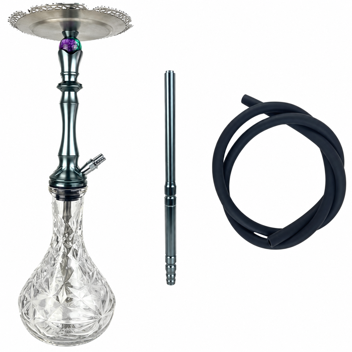 Cachimba Cosmos Júpiter con base, tubo y manguera