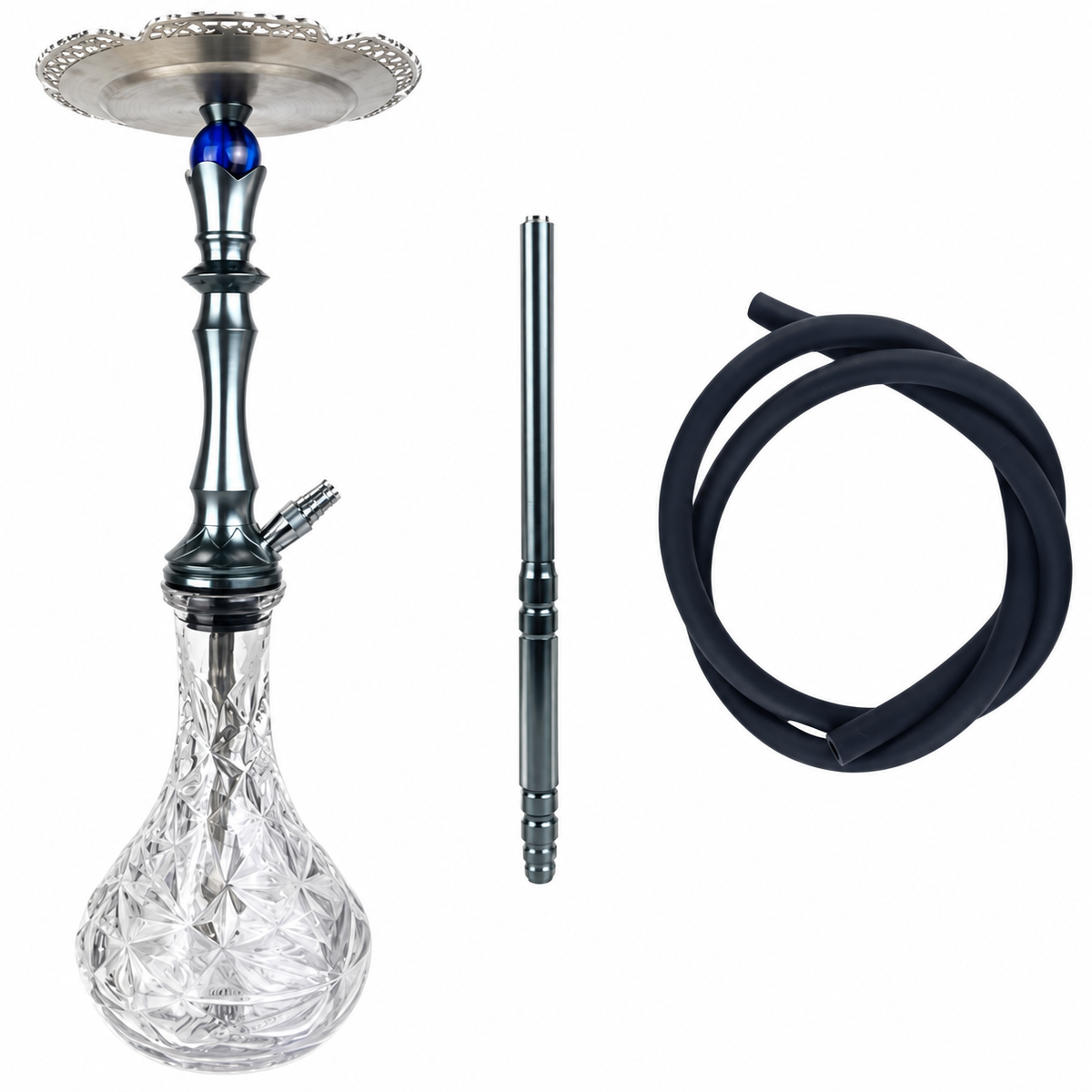Cachimba Cosmos Neptuno con base, tubo y manguera