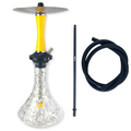 Cachimba Diavla Turbo amarilla con base de vidrio