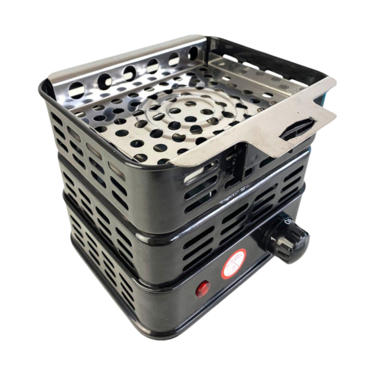 Hornillo parrilla de 1000 W sobre fondo blanco