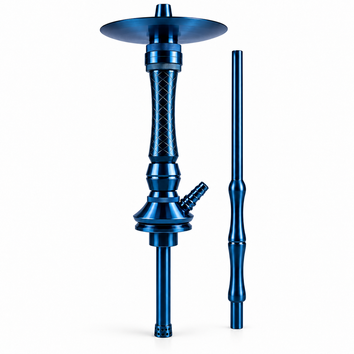 Cachimba Mr. Shisha Valhalla Azul sin base, con boquilla metálica a juego; imagen creada con IA