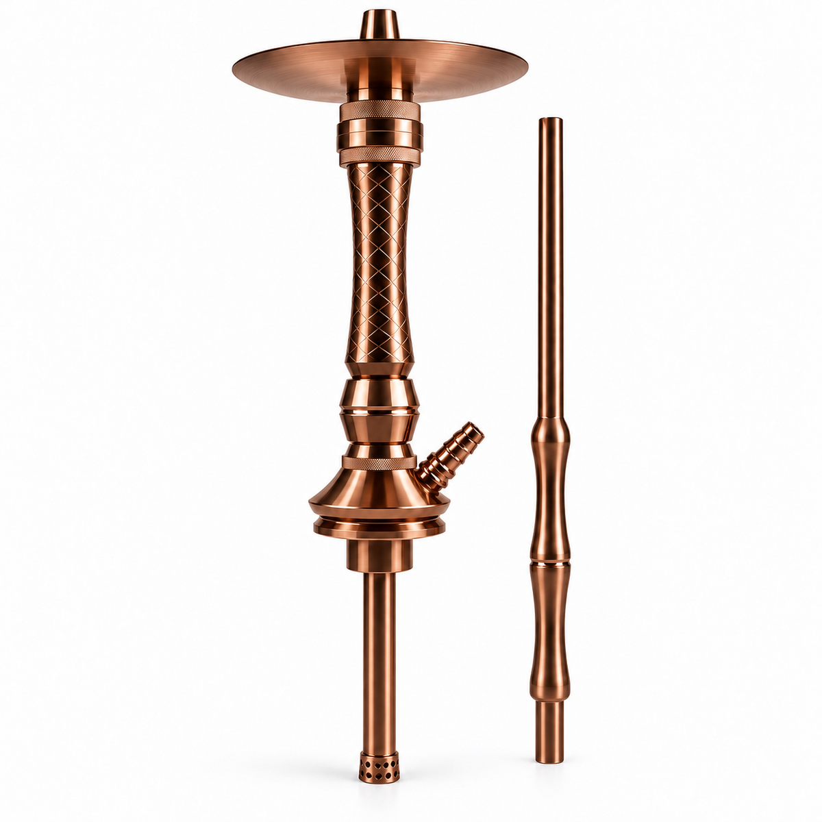 Cachimba Mr. Shisha Valhalla Bronce sin base, con boquilla metálica a juego; imagen creada con IA